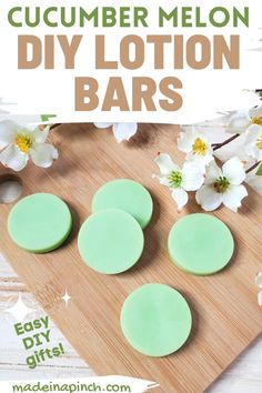 Cucumber Melon Soap, Candle Recipes, Lotion Bars Diy, Homemade Lotion Bars, Candles Homemade, Lotion Bars Recipe, Kids Salon