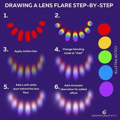 Magic Digital Art Tutorial, How To Draw Diamonds Digital, Step By Step Coloring, Drawing Light Reference, Color And Light Art, How To Draw Light, Color Theory Shading, How To Draw Magic, Lighting Drawing Tutorial