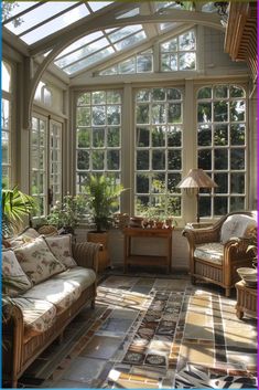 the sun room is clean and ready to be used as a place for relaxing time