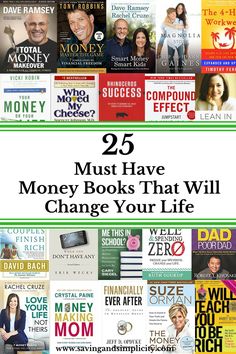 the cover of 25 must have money books that will change your life