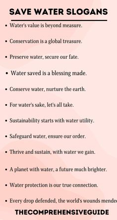 save water slogans Slogan About Conservation Of Natural Resources, World Water Day Slogans, Save Water Quotes Inspirational, Save Water Slogans Poster, Slogan On Save Water, Quotes On Save Water, Water Conservation Poster Ideas For Competition, Water Conservation Slogans, Save Water Quotes