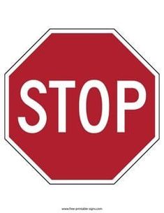 a red stop sign with the word stop below it in white letters on a white background