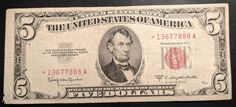 an old five dollar bill with the portrait of abraham lincoln on it's reverse