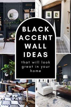 black accent wall ideas that will look great in your home