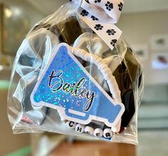 there is a plastic bag with some items in it that says baby on the inside