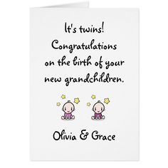 Congratulations On Grandchildren, Twin Girls Practical Baby Gifts, Multiples Baby, Olivia Grace, Twin Boys