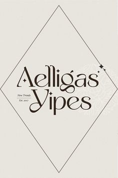 the logo for aelligas ypess is shown in black on a white background