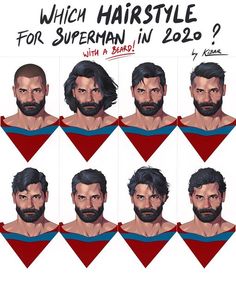 an image of a man's hair and beards for the character superman in comics