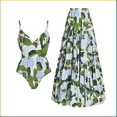 PRICES MAY VARY. 2PCS Bikini and Cover up Beach Skirt Set for Women : Two piece bikini set bathing suit cover ups for women. Women's retro floral printed one piece swimsuit bathing suit beach wear with cover up beach wrap skirt swimwear bikini cover-ups. Beautiful flower floral pattern, more than 13 styles to choose for chic look, self-tied bowknot straps sling swimsuit with skirt, ruffle one shoulder swimsuit with skirt, 3D petal flower straps swimsuit with skirt, gradient cut out swimsuit with Skirt Swimwear, Swimsuit With Cover Up, Beach Wrap Skirt, Cover Up Beach, Skirted Swimsuit, One Shoulder Swimsuit, Summer Beach Outfit