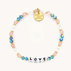 Little words project bracelet that is precious!! This bracelet is an affirmation that you choose to wear and when it comes true you pass it on to someone else who is needing the affirmations. You can register this online and see where it goes past the person you give it to!!! https://www.littlewordsproject.com/pages/connect-your-word Letter Bead Bracelets, Bracelet Craft, Arrow Bracelet, Love Always Wins, Crystal Beads Bracelet, Letter Beads, Love Always