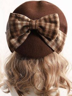 Style up her look with this adorable Parisian style beret with bow applique.  Available in different colors to match just about any outfit!  Dry Clean only Imported: This item ships from our overseas fulfillment center. Please allow 18-21 business days for delivery. Once you see it you will know it's worth the wait! Brown Beret, Cute Beret, Pearl Bag, Plaid Bow, Gift Of Time, Girls Bags, Tan Color, Cool Hats, Quilted Bag