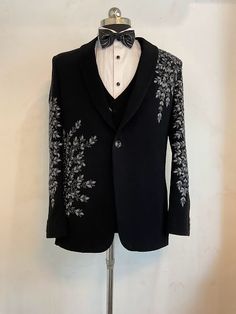 a customized tuxedo for groom book your apointment / visit 6e design Tuxedo For Groom, Prom Outfits For Guys, Grey Check Suit, Fashion Models Men, Mens Clothing Brands, Tuxedo Black, Check Suit, Custom Made Shirts