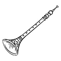 a drawing of a musical instrument on a white background