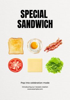 a poster with different types of food on it