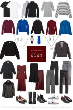 Deep Winter Work Outfits, Capsule Wardrobe Winter Palette, Hoc Winter Outfits, Deep Winter Color Palette Outfits Capsule Wardrobe, Deep Winter Casual Outfits, Deep Winter Color Palette Outfits Style, True Winter Capsule Wardrobe, Winter Deep Outfits, Deep Winter Outfits Inspiration