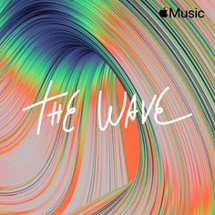 the wave with an apple logo in the middle and colorful swirls on the bottom