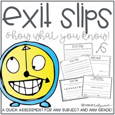 an exit slips for students to learn how to use the word's and numbers