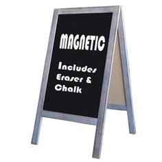 a black and white sign with the words magnetic written on it's front side