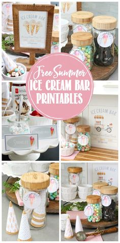 ice cream bar printables for summer