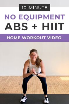 Tone your core with this effective 10-Minute AB WORKOUT! It combines no equipment core exercises with HIIT bursts to burn calories and fat in just 10 minutes! Cardio And Ab Workout, Cardio And Abs Workout, Infant Play, 15 Min Workout, Belly Workouts, Fat Burning Abs, Hiit Abs, 10 Minute Ab Workout