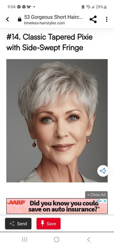 Hair Haircuts, Short Hair Older Women, Pixie Cuts, Hair Cut, Short Hairstyles, Pixie Cut, Cut And Style, Short Hair Cuts