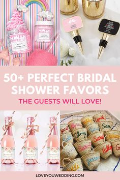 the best bridal shower favors and gifts for brides to have in their wedding day