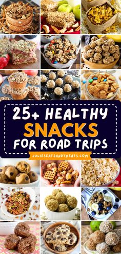 Looking for healthy snack recipes to munch on while traveling? Check out these healthy snacks for road trips! Not only are they easy to prepare, but they are also tasty. Perfect for kids and adults! Find your new favorite healthy food idea! Unrefrigerated Snacks, Snack Ideas For Long Road Trips, Packable Snacks For Adults, Team Bus Ride Snacks, Snacks For Atv Riding, Healthy Hotel Snacks, Mid Morning Snack Ideas, Easy Travel Breakfast Ideas, Healthy Travel Snacks The Road