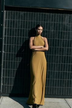 LONG OPEN BACK HALTER DRESS Zara Trends, Long Knit Dress, Zara Looks, Zara Summer, Long Halter Dress, Long Knitted Dress, Zara Outfit, Dress With Open Back, Cardigan Sweater Vest