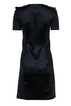 Go for a sleek and classic look with this versatile sheath from Burberry! Made with a short sleeve for a bit of a casual vibe, this is the perfect piece to wear with boots, heels or sandals. How you wear this closet essential is up to you! Size 6 Made in Italy 96% Cotton, 4% Elastane Fitted silhouette Stretch side panels Round neckline Shoulder epaulets Short sleeve Zippered back Bust 32" Waist 28" Total length 38" French Girl Chic, Chic Shop, Closet Essentials, Buy Shoes Online, Boots Heels, Black Panels, Tartan Pattern, French Girl, Fitted Silhouette