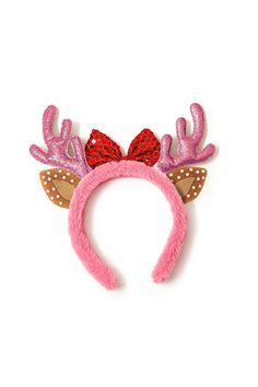 Get ready to shine bright this holiday season with our Reindeer Hand-Crafted Antler Headbands! Each headband is crafted with attention to detail, making it the perfect accessory for holiday parties, family gatherings, or just adding a little extra sparkle to your day.Features sparkle antler stylesAssorted 3 designsSoft faux fur headbandCharming and fun while keeping your hair in placeGreat for kids and adultsSEASONAL ITEMS ARE FINAL SALE Whimsical Adjustable Headband For Gifts, Whimsical Adjustable Headband For Gift, Christmas Festive Headband Headpiece, Festive Christmas Headband, Playful Hair Accessories With Matching Headband For Parties, Fun Adjustable Headpiece With Matching Headband, Fun Adjustable Headband Headpiece, Novelty Red Headband For Party, Whimsical Adjustable Christmas Headpieces