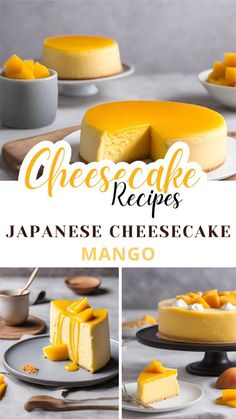 cheesecake recipe with japanese cheesecake and mango