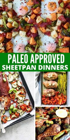 paleo approved sheet pan dinner with broccoli, carrots and other vegetables