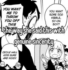 an anime scene with text that reads, the way she said his with genuine sincerity