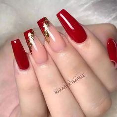 Aprenda TUDO para se tornar uma Profissional COMPLETA em Unhas! Unghie Sfumate, Red Acrylic Nails, Blush Nails, Gold Nail, Acrylic Nails Coffin Short, Uñas Acrilicas, Bridal Nails, Elegant Nails