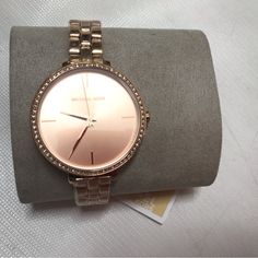 Authentic Michael Kors Ladies Charley Three-Hand Rose Gold Wrist Watch Mk4400 New In Distressed Box Michael Kors Rose Gold Watch With Subdials, Pink Michael Kors Watch With Metal Dial, Michael Kors Rose Gold Analog Watch, Michael Kors Rose Gold Watch With Metal Dial, Michael Kors Rose Gold Jewelry With Metal Dial, Michael Kors Rose Gold Watch For Formal Occasions, Elegant Michael Kors Analog Watch, Gold Wrist Watch, Hand Rose