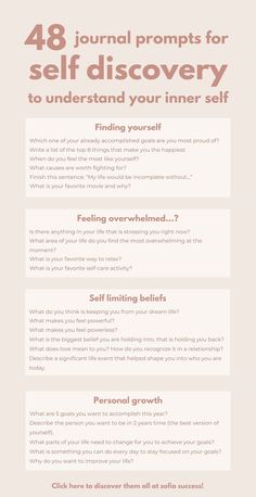 48 Journal Prompts For Self Discovery To Understand Yourself Journal Prompts For Finding Yourself, Questions For Self Discovery, Self Discovery Journal Prompts, Prompts For Self Discovery, Become A Better Person, Understand Yourself