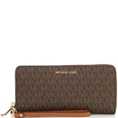 Nwt Michael Kors Signature Logo Jet Set Travel Continental Wallet Details Canvas Mk Signature Semi Lux Small Zip Closure Interior: 17 Credit Card Pockets, 5 Slip Pockets, 1 Zip Pocket Approx. 8.25" W X 4" H X 1" D Approx. Weight 0.27 Lbs. Tech Capability - Fits Up To Iphone 7+ Or 8+ Michael Kors Wallet With Zipper Closure For Everyday, Michael Kors Brown Wallet With Zipper Closure, Michael Kors Brown Wallets With Zipper Closure, Brown Michael Kors Wallet With Zipper Closure, Michael Kors Wallets With Zipper For Daily Use, Brown Wallets With Logo For Everyday Use, Michael Kors Travel Wallet Clutch, Michael Kors Brown Wallet For Travel, Michael Kors Brown Travel Wallet