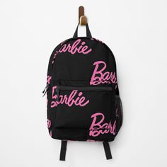 Barbie Logo  Backpack Barbie Backpack, Custom Purses, Barbie Logo, Gamer T Shirt, 80s Retro, Barbie Movies, Soft Bristle Brush, Digital Gifts, Digital Gift Card