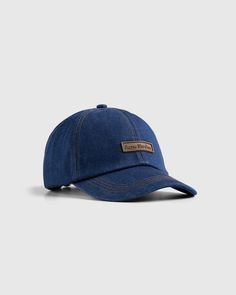 Shell is 100% cotton Lining is 65% polyester, 35% cotton Six-panel construction Top button Curved brim Adjustable back strap Logo patch at the front Denim Baseball Cap, Indigo Blue, Back Strap, Patch Logo, Caps Hats, Baseball Cap, Design Elements, Accessories Hats, Acne Studios