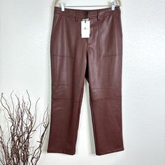 New! 7 For All Mankind Vegan Leather Trouser ~ Straight Leg ~ Mahogany Brown ~ High Rise Nwt Size L Approximate Measurements From Flat: Waist: 16" Front Rise: 13" Inseam: 27" Leather Pants With Faux Front Pockets For Work, Fall Workwear Leather Pants With Pockets, Fall Leather Pants For Work With Pockets, Fall Workwear Leather Pants With Faux Front Pockets, Fall Leather Pants For Workwear With Faux Front Pockets, Fall Leather Pants With Faux Front Pockets For Workwear, Fall Leather Pants For Workwear, Fall Faux Leather Pants For Workwear, Faux Leather Pants For Workwear With Faux Pockets