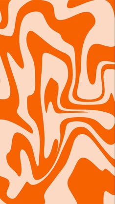 an orange and white background with wavy lines