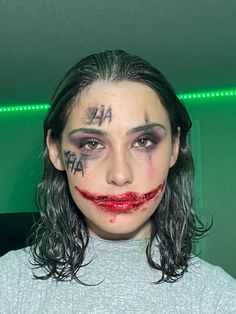 Joker Mouth Makeup, Joker White Shirt Costume, Joker Make Up Men Tutorial, Joker Eye Makeup, Scary Joker Makeup, Joker Smile Makeup