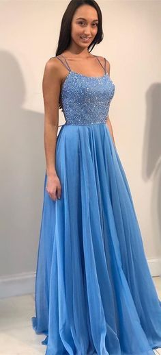 Light Blue Prom, Prom Dress Beaded, Dresses Graduation, Light Blue Prom Dress, Blue Prom Dress, Custom Prom Dress, Evening Party Gowns, Blue Tulle, Beaded Prom Dress