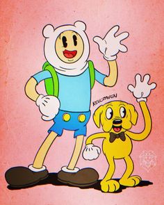 an image of a cartoon character with a dog