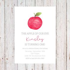 the apple of our eye is turning one birthday party printables are available for free