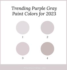 the trending purple gray paint colors for 2013, with three different shades to choose from