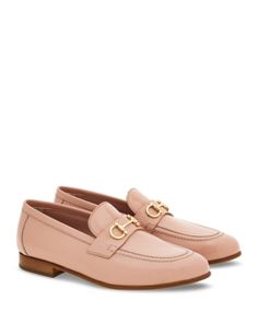 Ferragmo Women's Ophelia 55 Loafer Flats Pink Spring Loafers For Formal Wear, Pink Formal Loafers For Spring, Classic Pink Loafers For Work, Elegant Loafers For Spring Galas, Elegant Pink Loafers With Round Toe, Elegant Spring Loafers For Galas, Pink Leather-sole Loafers For Formal Occasions, Pink Formal Loafers With Leather Sole, Chic Pink Leather Loafers