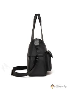 BirdinBag - Wearable Retro Shoulder Bag with Versatile Carry Options, Spacious & Lightweight Large Capacity Black Diaper Bag Satchel, Multifunctional Shoulder Bag For Business, Multifunctional Business Shoulder Bag, Multifunctional Business Crossbody Bag, Multifunctional Large Capacity Business Bag, Versatile Black Shoulder Diaper Bag, Black Diaper Shoulder Bag With Zipper Closure, Large Capacity Black Diaper Backpack, Black Large Capacity Diaper Backpack