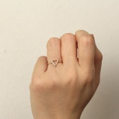 14k Gold Triangle Ring, Triangle Ring, Triangle Solid Gold Ring, 14K Solid Gold Triangle Ring, Uniqu Rose Gold Recycled Gold Midi Rings For Promise, Everyday 14k Rose Gold Initial Ring, Everyday Rose Gold 14k Initial Ring, Minimalist 14k Gold Stackable Midi Rings, Simple Design Rose Gold Midi Rings In 14k Gold, Minimalist Gold Diamond Ring In Recycled Gold, Minimalist Sterling Silver Everyday Diamond Ring, Adjustable Minimalist Yellow Gold Diamond Ring, Minimalist Adjustable Yellow Gold Diamond Ring