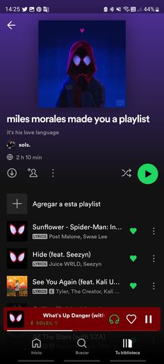 miles morales made you a spotify playlist Miles Morales Playlist, Miles Morales Aesthetic, His Love Language, Movies To Watch Teenagers, Baby Spiderman, Miles Spiderman, Marvel Headcanon, Spaider Man, Spiderman Theme